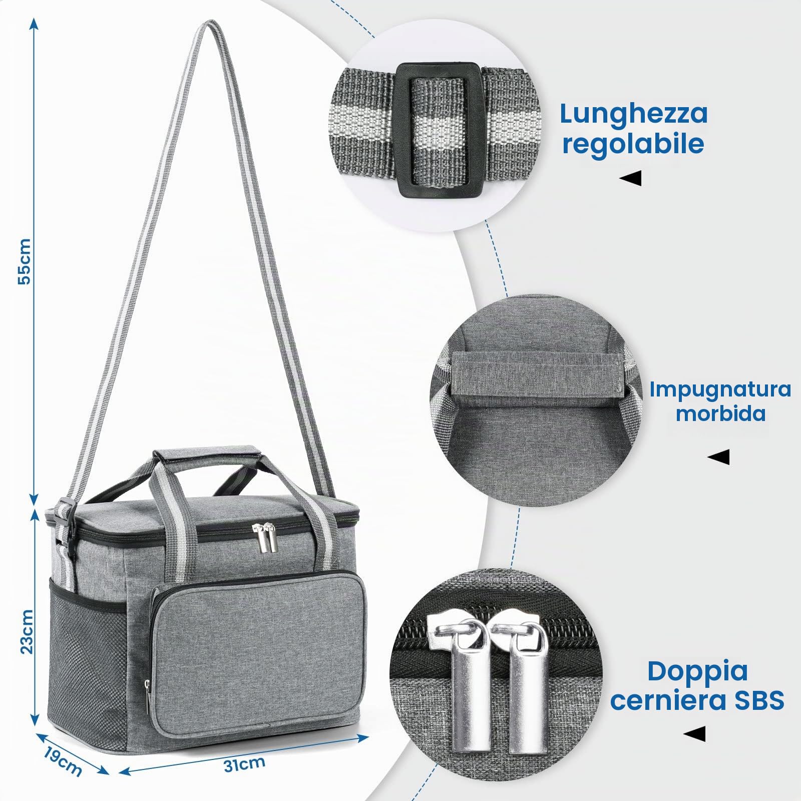 DUNSOO Borsa Termica Porta Pranzo Piccola per Picnic