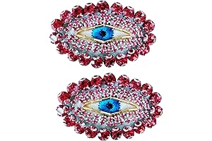 2Pcs Rhinestone Eye Patch Sew On DIY Decorative Accessories