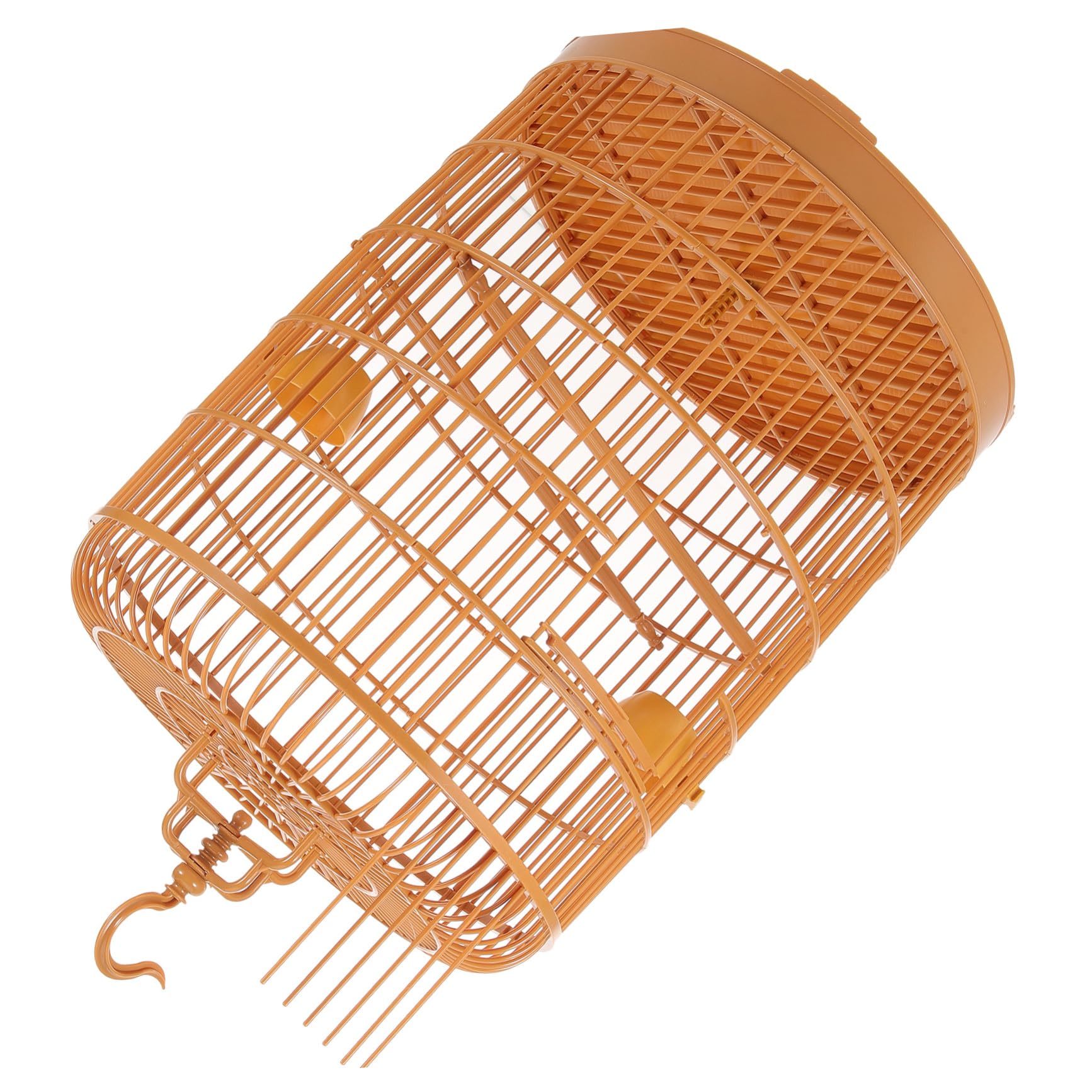 Toddmomy Gabbia per Uccelli in Plastica Rotonda Gialla Versatile ed Elegante Lavorazione Fine, come Gabbia per Uccelli Piccolo da Arredo Appesa in Casa