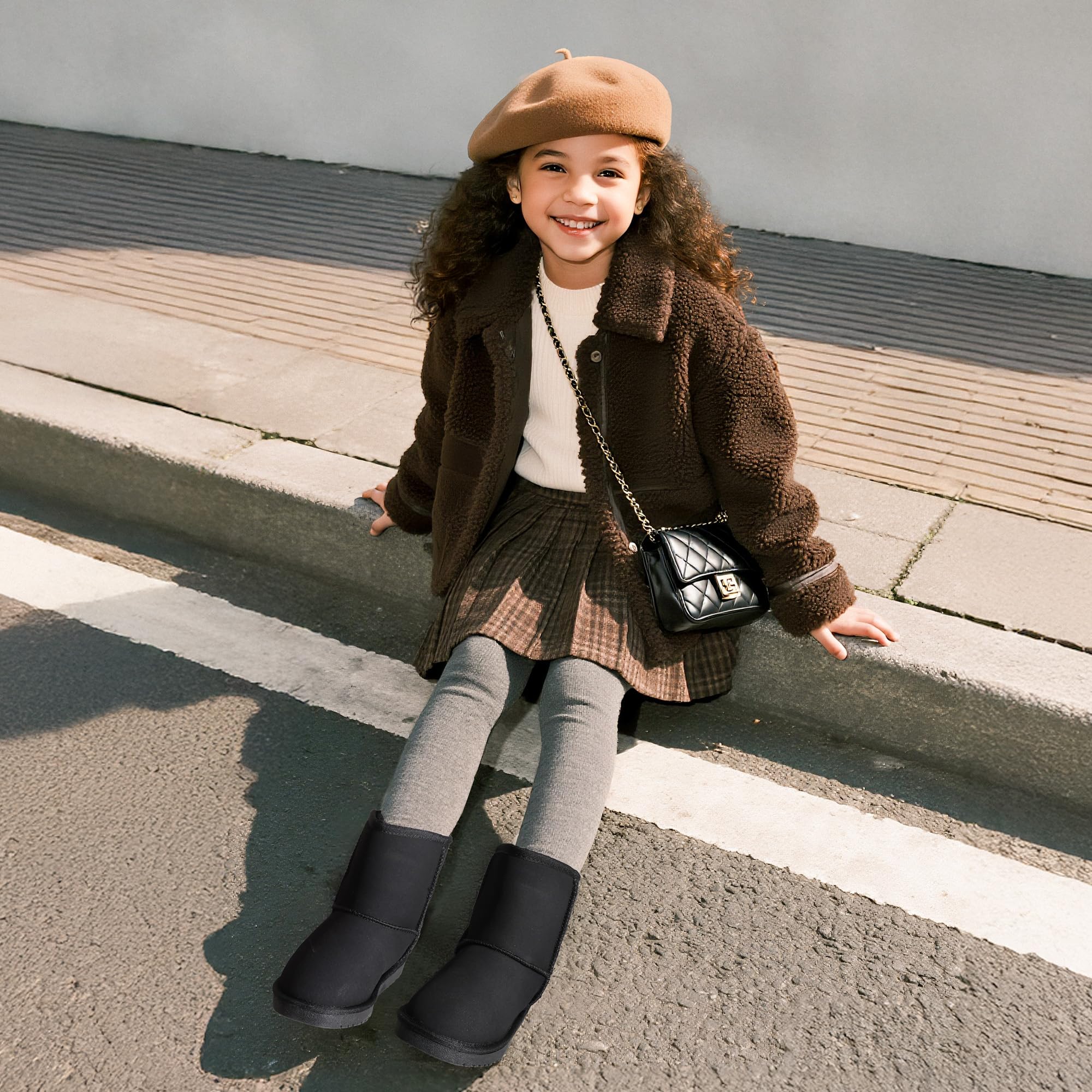 DREAM PAIRS Klassische Wildleder Schneestiefel