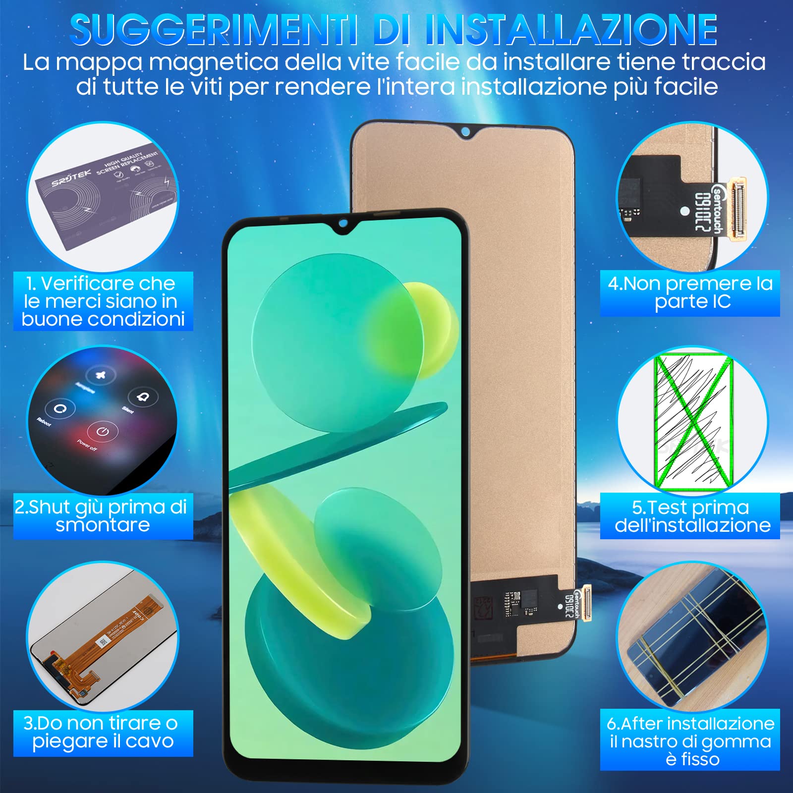 Pantalla Para Xiaomi Mi 10 Lite 5G Con Marco Plata/Blanca (Original Service Pack