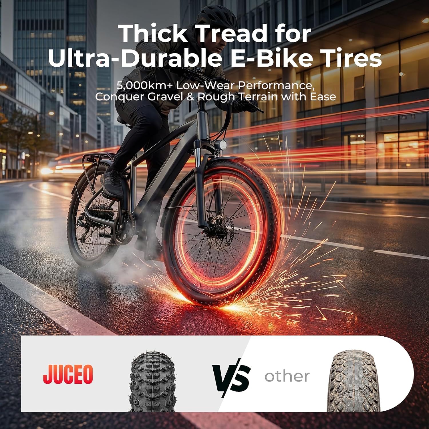 26/27.5x2.2 Mountain Bike Tires with Inner Tubes & Tire Levers (2 Sets) | Cross Country Bicycle Foldable Replacement Tires - High-Traction Off-Road Tires for Trail and XC Riding