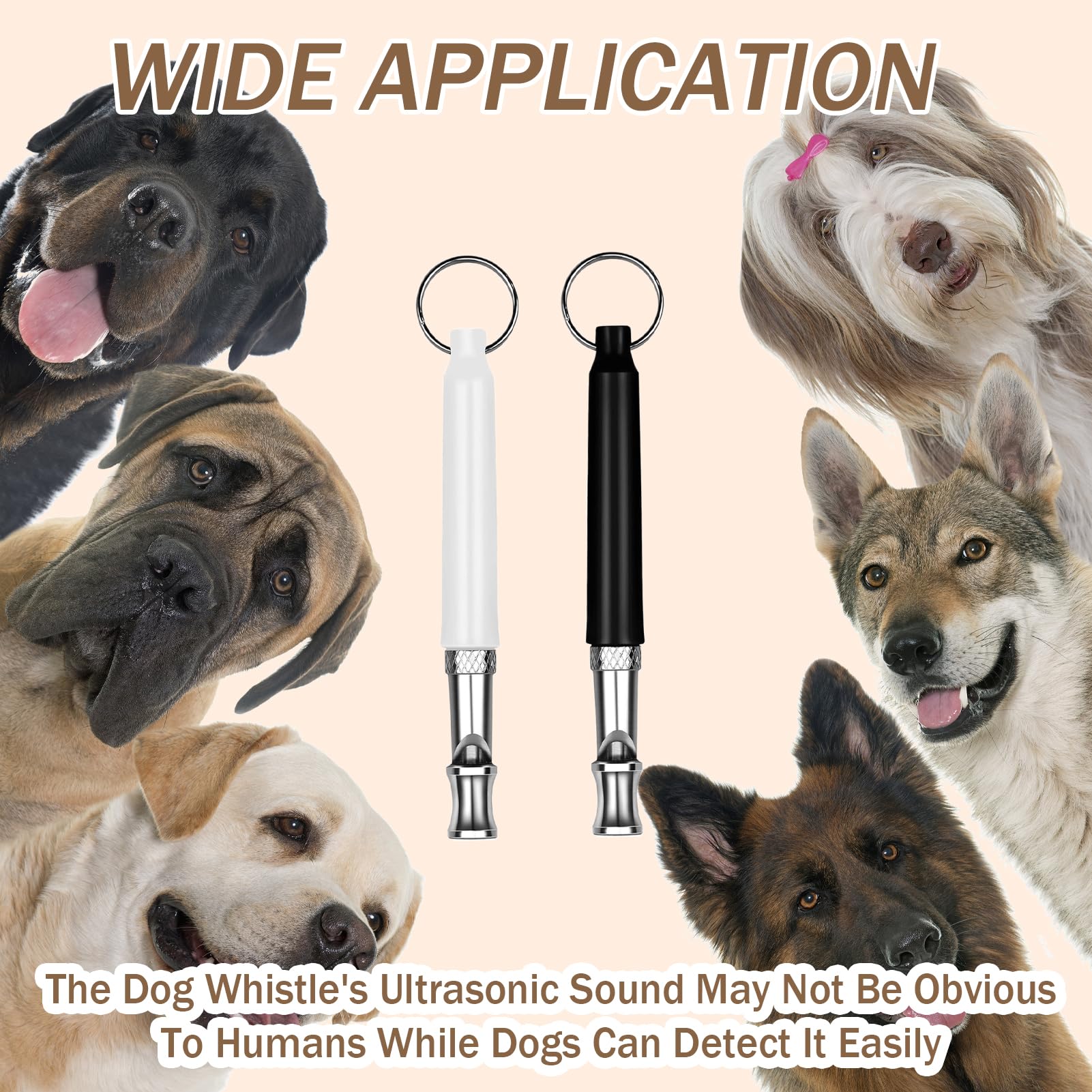 Fischietto Per Cani Ad Alta Frequenza - 2 Pezzi, Regolabile, Silenzioso Per Umani - Foto 9