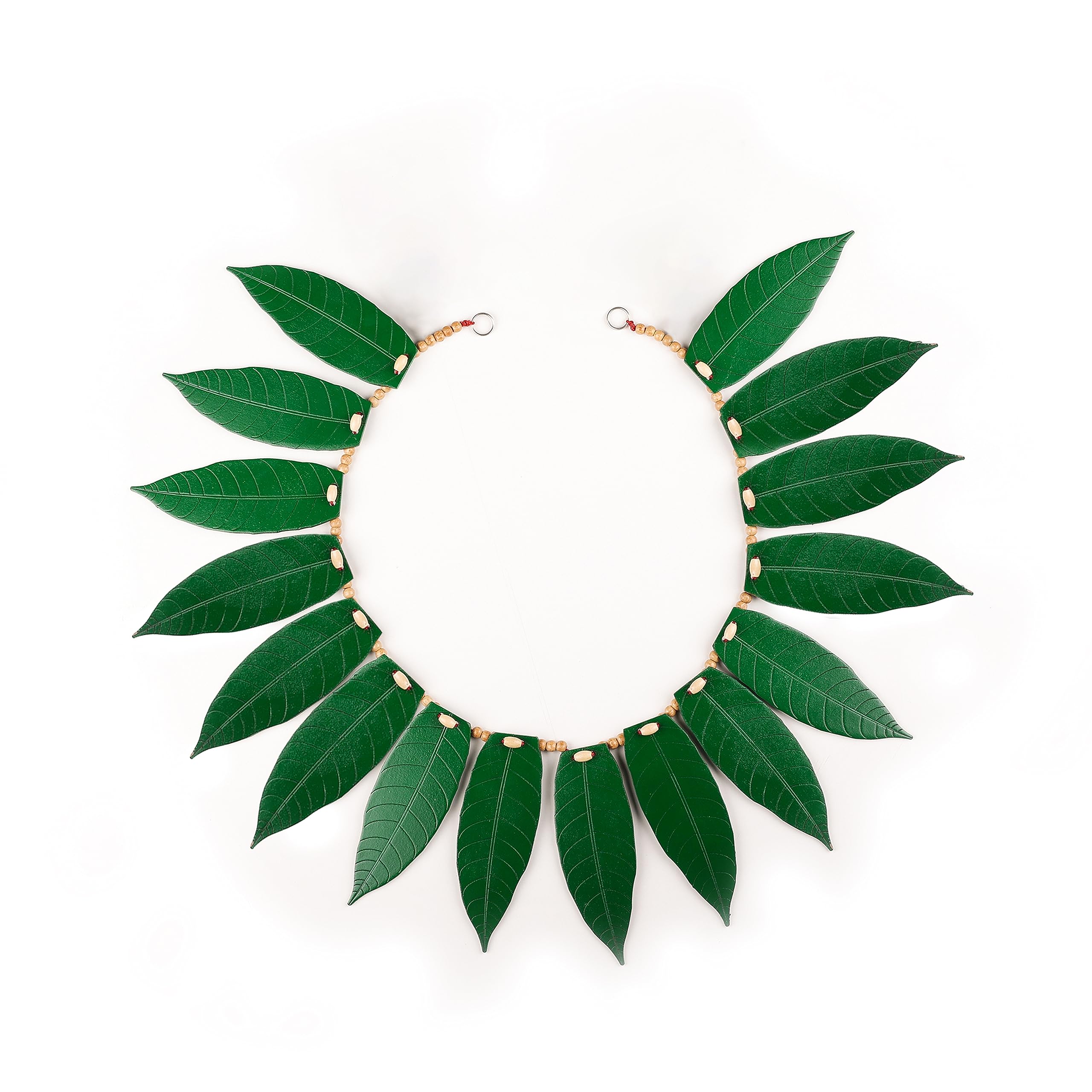 Rangsugandh Handcrafted 16 Mango Leaf Thorana | Mango Leaves Toran for Decorations | Main Door Hanging Thoranam | Bandanwar Decorations for Festivals 2