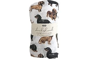 Indulge in Comfort: Mud Pie Dachshund Print Baby Swaddle Blanket