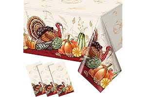 Fall Thanksgiving Disposable Plastic Tablecloths