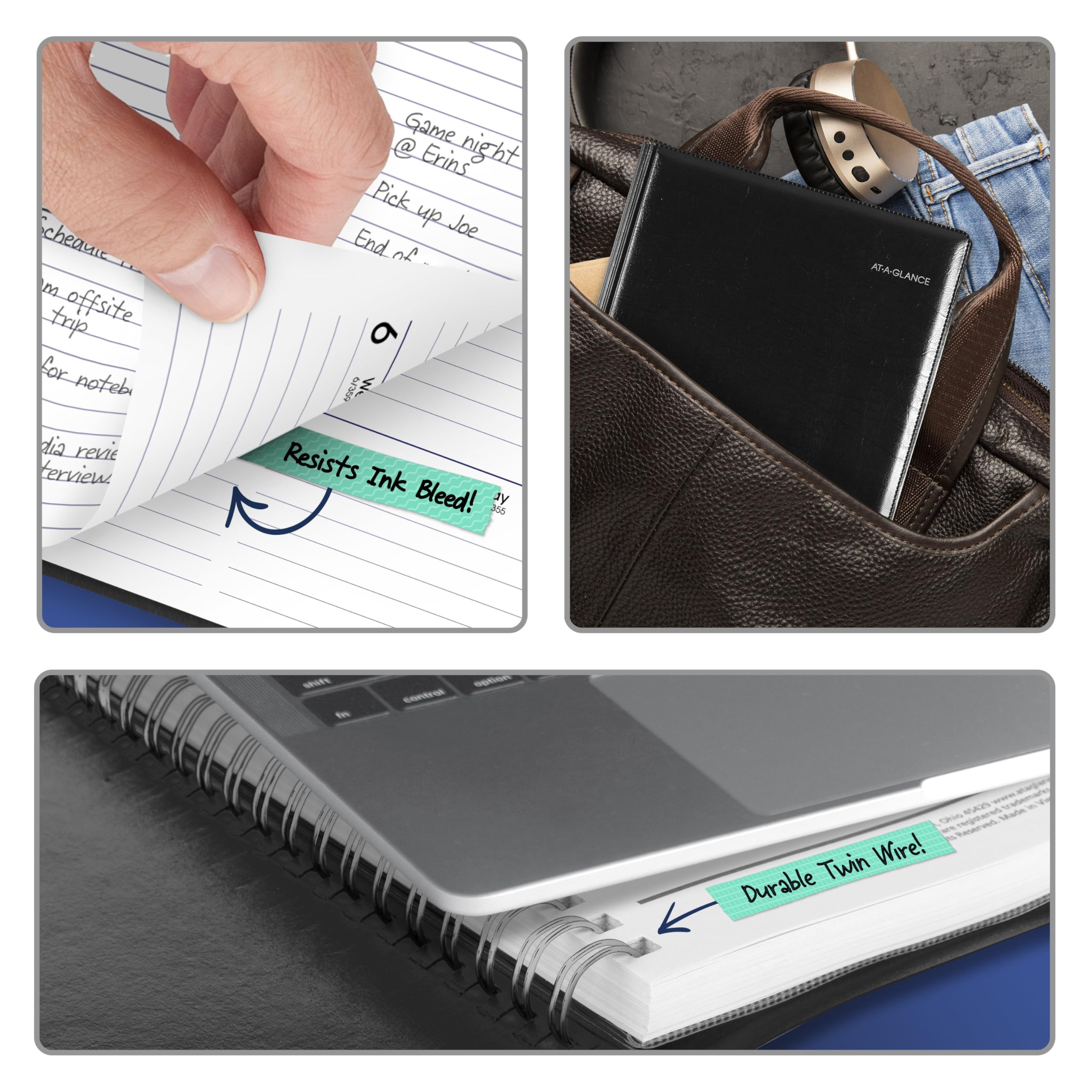 AT-A-GLANCE Agenda 2027 recargable, semanal y mensual, 7.5 x 9.25 pulgadas, ejecutiva, DayMinder, color negro (G5450027)