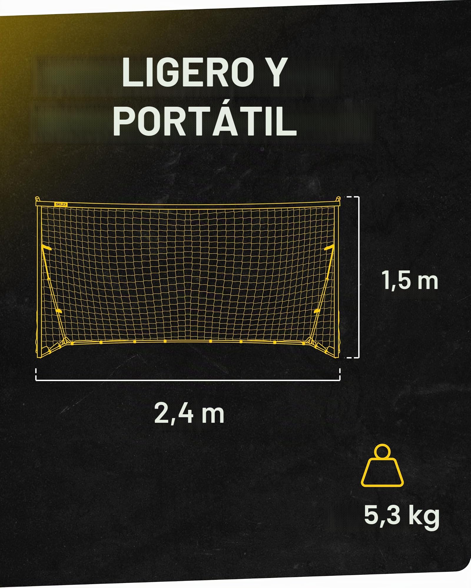 SKLZ Quickster Soccer Goal Portero de Fútbol Portátil y Net