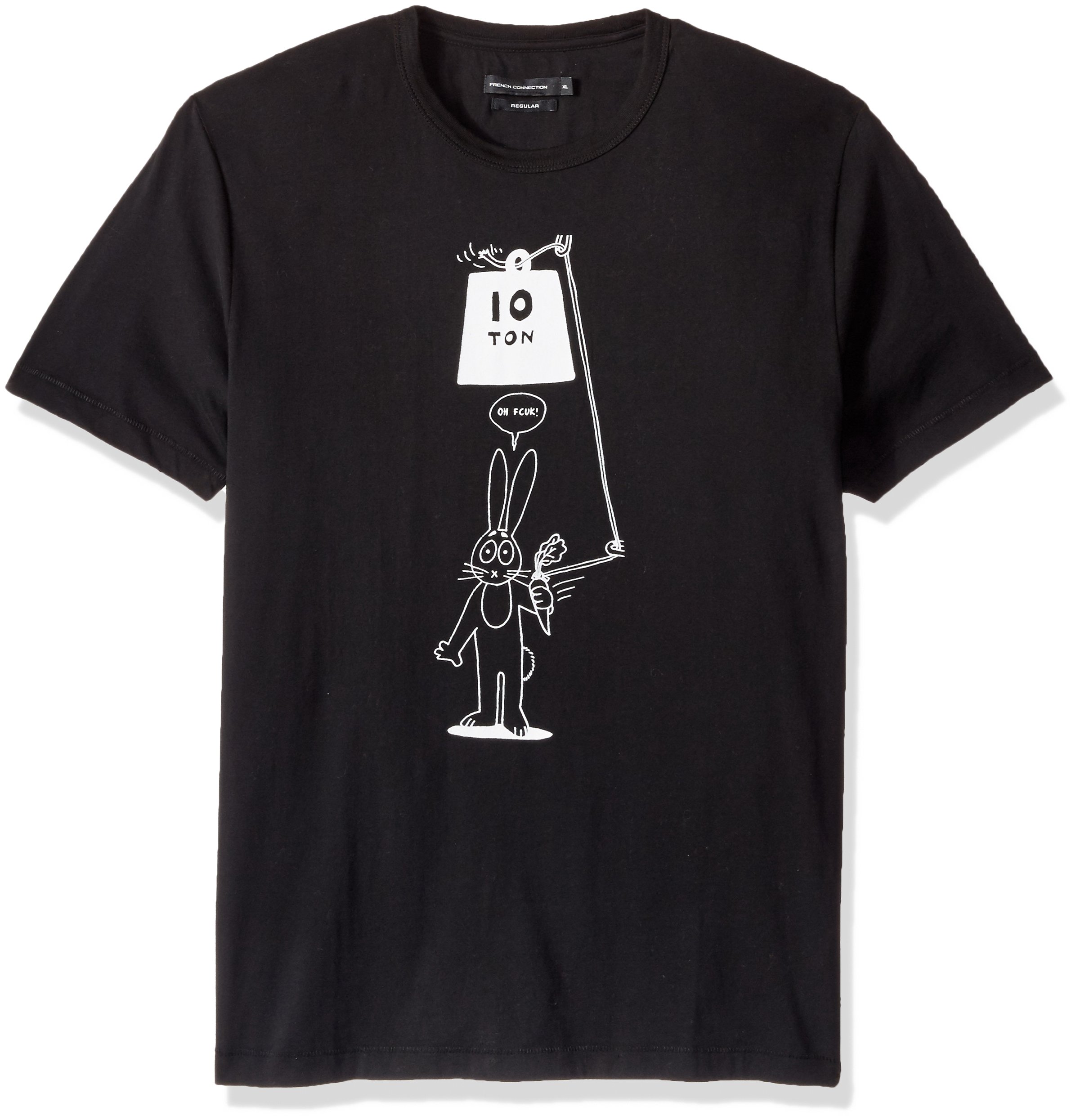 French Connection Men's Short Sleeve Crew Neck FCUK Animal Cotton T-Shirt