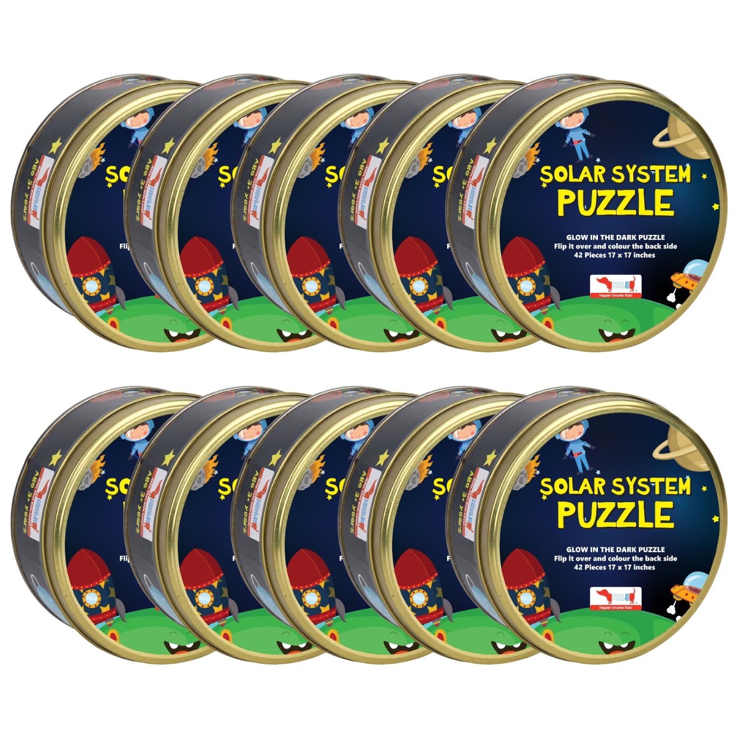 CocoMoco Kids Birthday Return Gifts for Kids Bulk Pack of 10 Pcs - Solar System Puzzle - Glow in The Dark - Educational Toy - Space Theme Birthday Decoration Ages 3-6 6-10 8-12 Years Boys Girls (B0CNTC7LNB) Amazon Price History, Amazon Price Tracker
