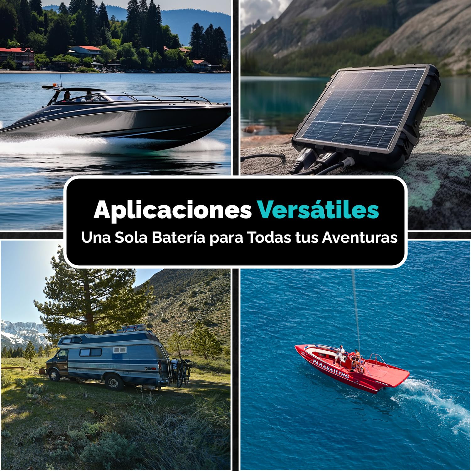 Batería AGM 110Ah 12V de Ciclo Profundo – Sin Mantenimiento, Ideal para Barco, Coche, Caravana, Energía Solar y Sistemas Off Grid