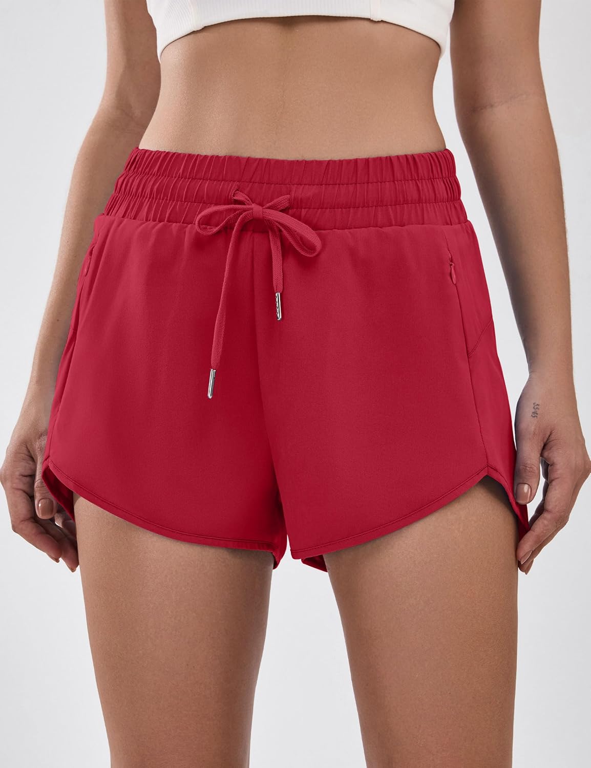 BMJL Women's Running Shorts 2.5" High Waisted Athletic Short Summer Gym Workout Short with Zipper Pockets - Image 2