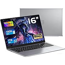 CHIFUYOU PC portatile 32 GB RAM 1 TB SSD 15,6 pollici Computer portatile R-7 5700U (fino a 4,3 GHz) 1920 x 1080 p, tastiera retroilluminata, batteria da 6000 mAh e porta di tipo C
