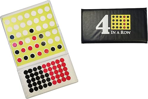 WE Games Juego de chequera magnética de tamaño de viaje 4 en una fila