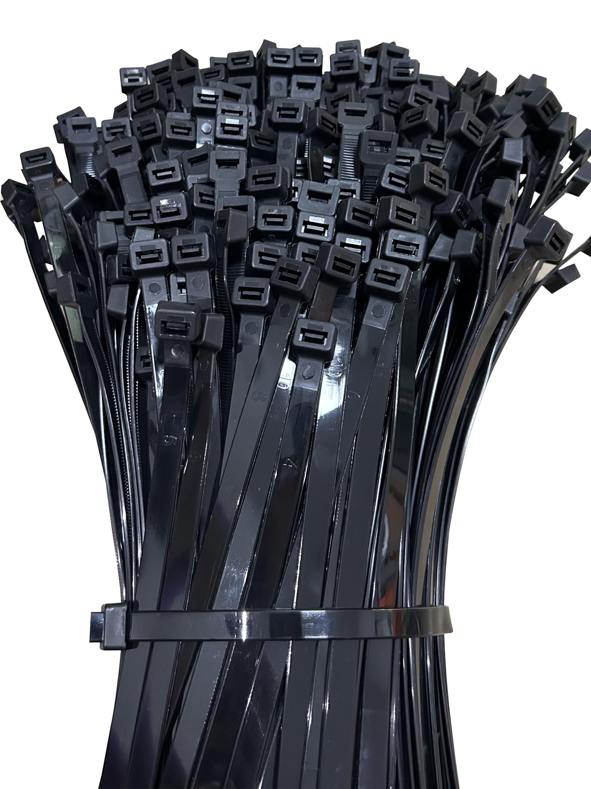 200 Stück Kabelbinder Schwarz 500mm Lang Kabelbinder UV Beständig 12mm Breit Kabelbinders Groß 50cm Dicke Extra Stark für Hohe Beanspruchung Zip Cable Ties