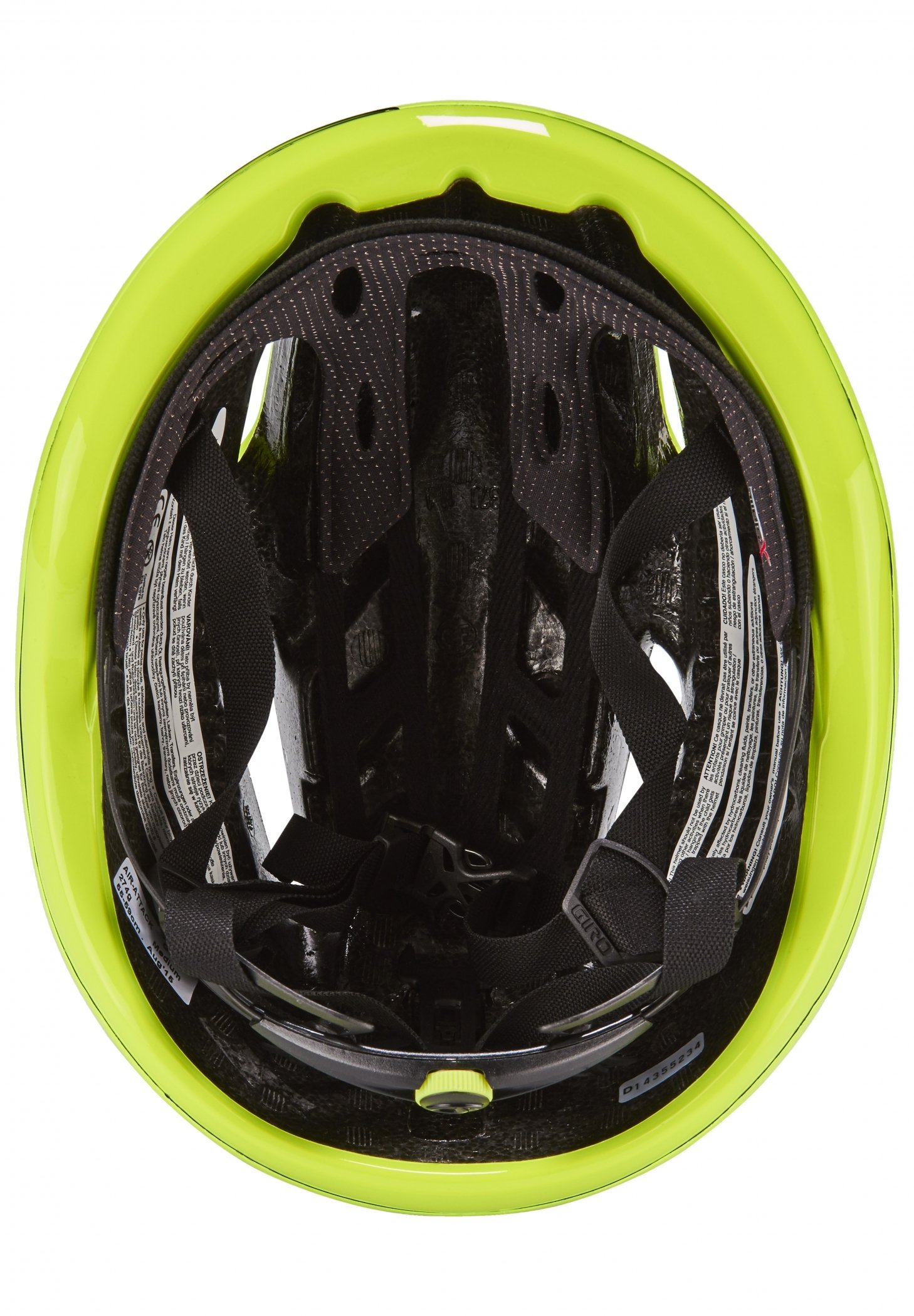 Giro casco da bicicletta per adulti Air Attack 16, Unisex, Fahrradhelm Air Attack 16, giallo fluo/nero, L