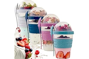 4 Pack Yogurt Parfait Cups with Lids