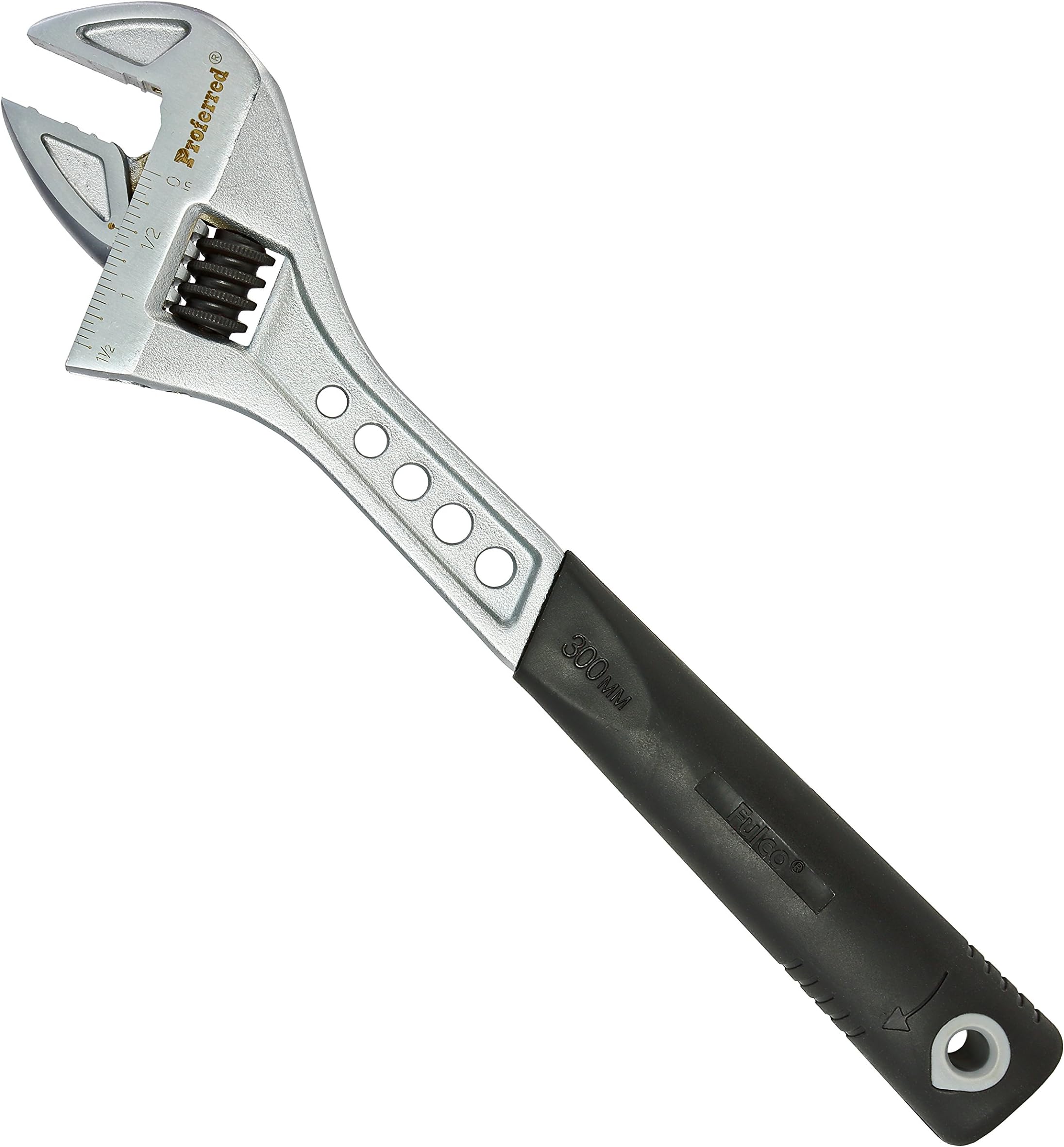 Proferred T06005 Tiger Paw Adjustable Wrench with Padded Handle, Matt, 12",Black