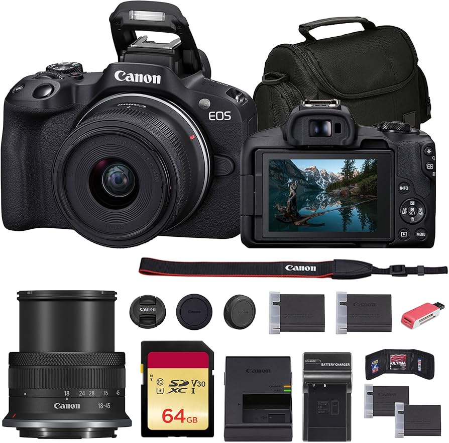 Amazon.com : Canon EOS R50 Mirrorless Camera with 18-45mm Lens
