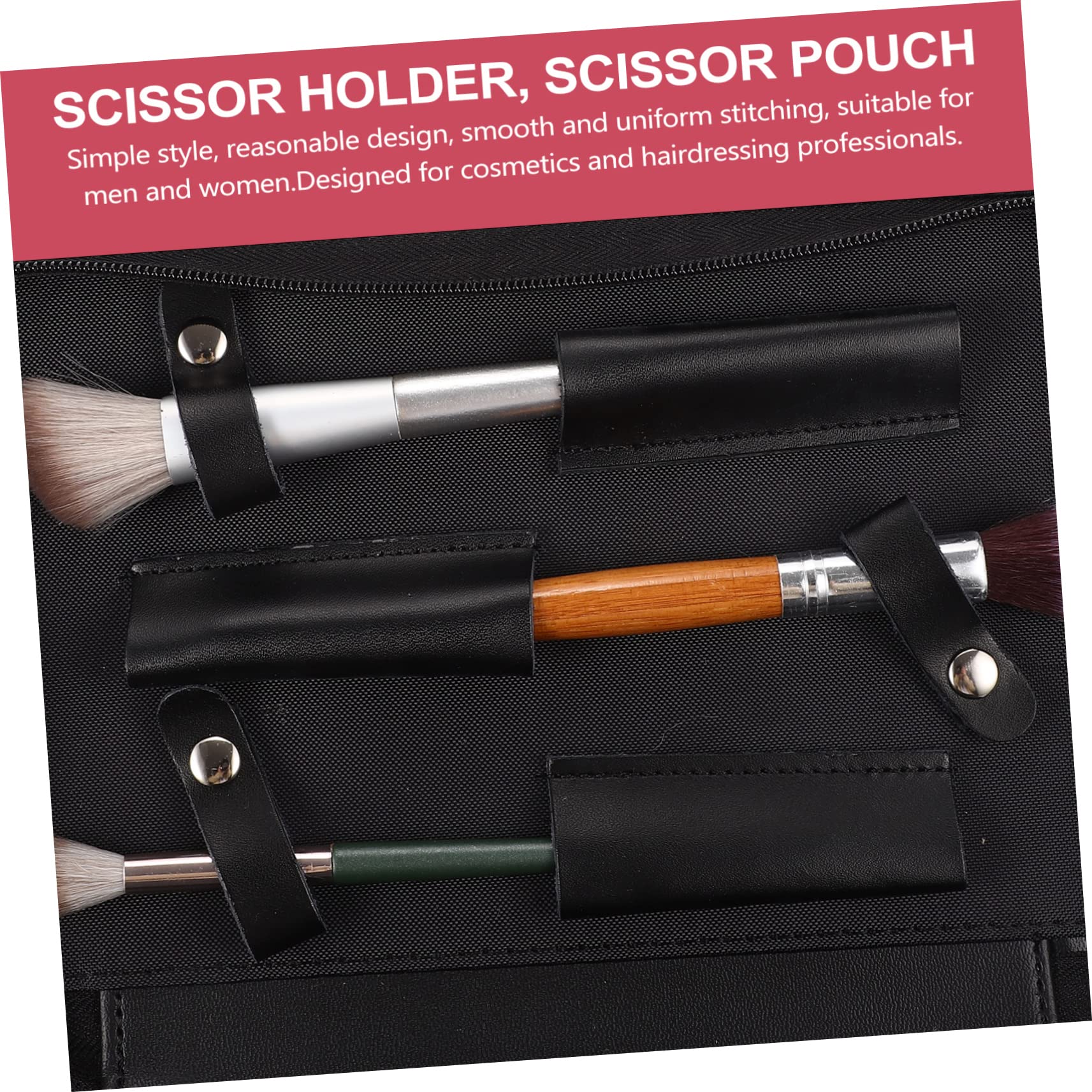 Angoily Haircut Bag Cut Out Tool Cutting Tools Scissor Case Haircut Tools Hair Bag Hairstylist Tool Bag Leather Tool Kit Modeling Toolkit Fanny Pack Box Stand Pu