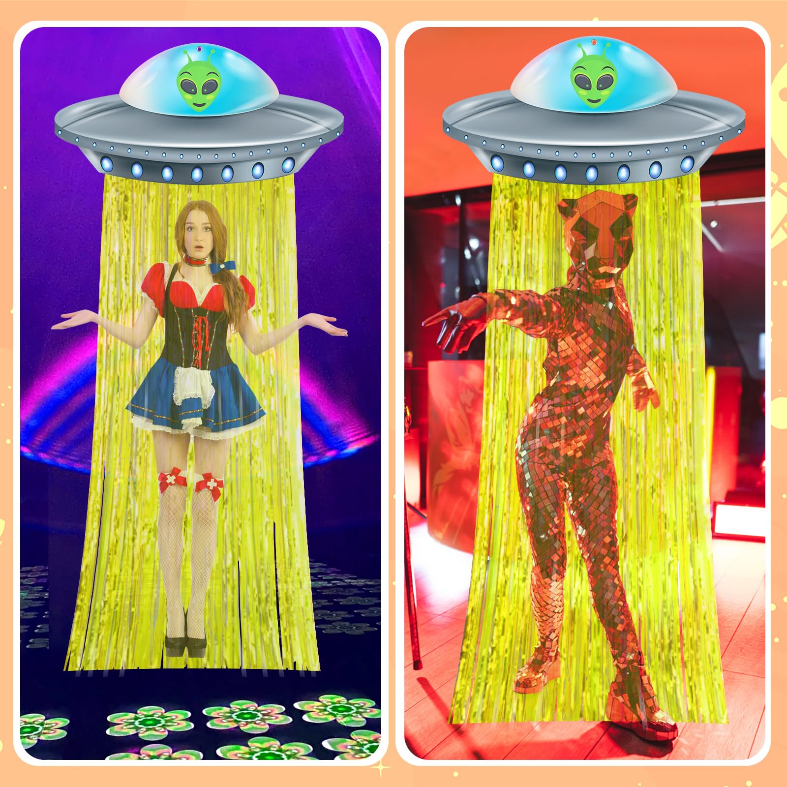Snapklik.com : Simgoing Alien Birthday Party Decorations Door Curtain