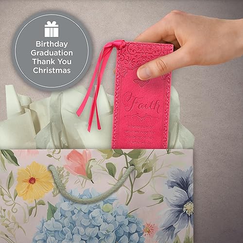 Miniatura 163 de Christian Art Gifts - Separador de piel sintética con cinta de satén y verso bíblico inspirador para mujeres y hombres, Marrón - Proverbios 31 Mujer