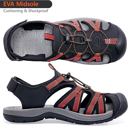 Miniatura 5 de CAMELSPORTS Sandalias de senderismo para hombre, puntera cerrada, sandalias de playa al aire libre, impermeables, deportivas para pescador, zapatos