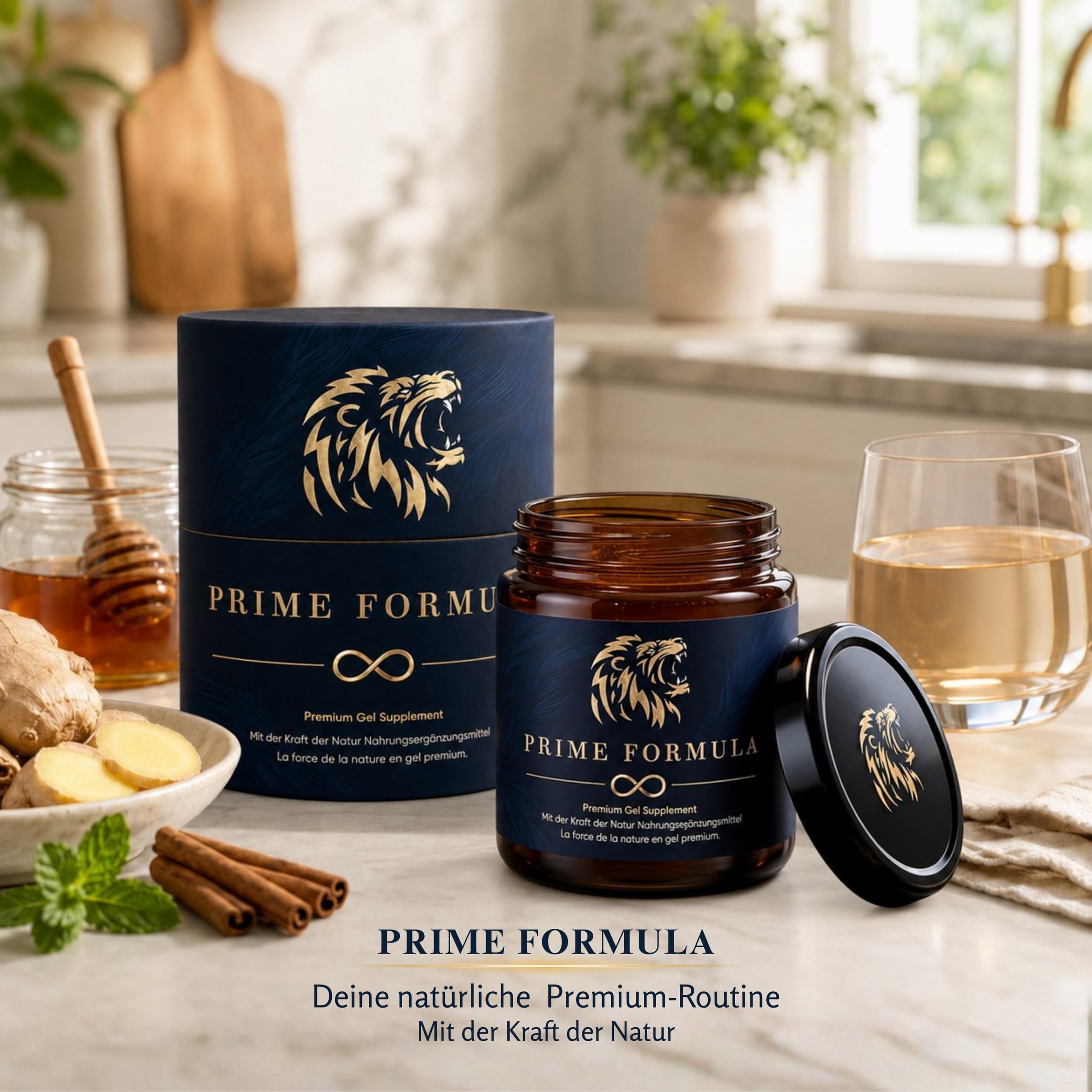 PrimeFormula Maca Gel, Extra Stark für aktive Männer, Ginseng & Tribulus Terrestris 240g Jar (3)