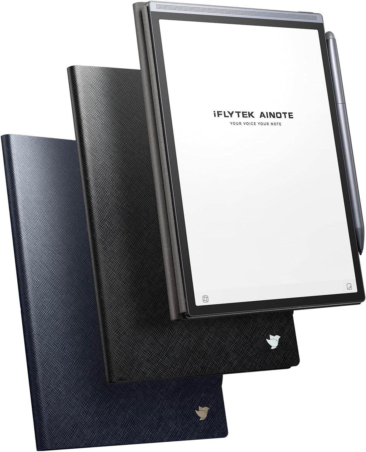 AINOTE Air 2 Note Taking Tablet, 8.2-inch Writing Tablet,Black Protective Folio Case for iFLYTEK AINOTE Air2, Blue Durable Cover with a Pen Clip for E-Ink Writing Tablet