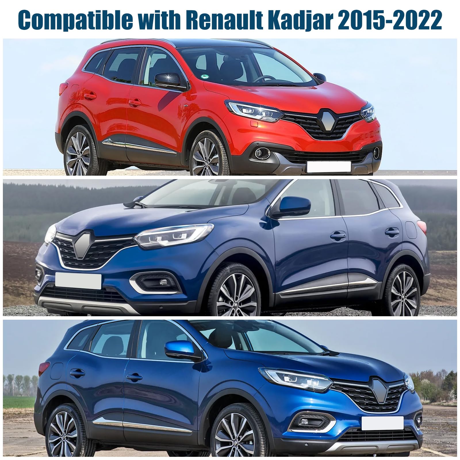 Pare-Soleil Anti-UV Pliant pour Pare-Brise Avant Compatible avec Renault Kadjar 2015-2022, Pare Soleils pour Voiture à l'intérieur Pliable Couverture, Protection Anti-poussière Réfléchissante UV