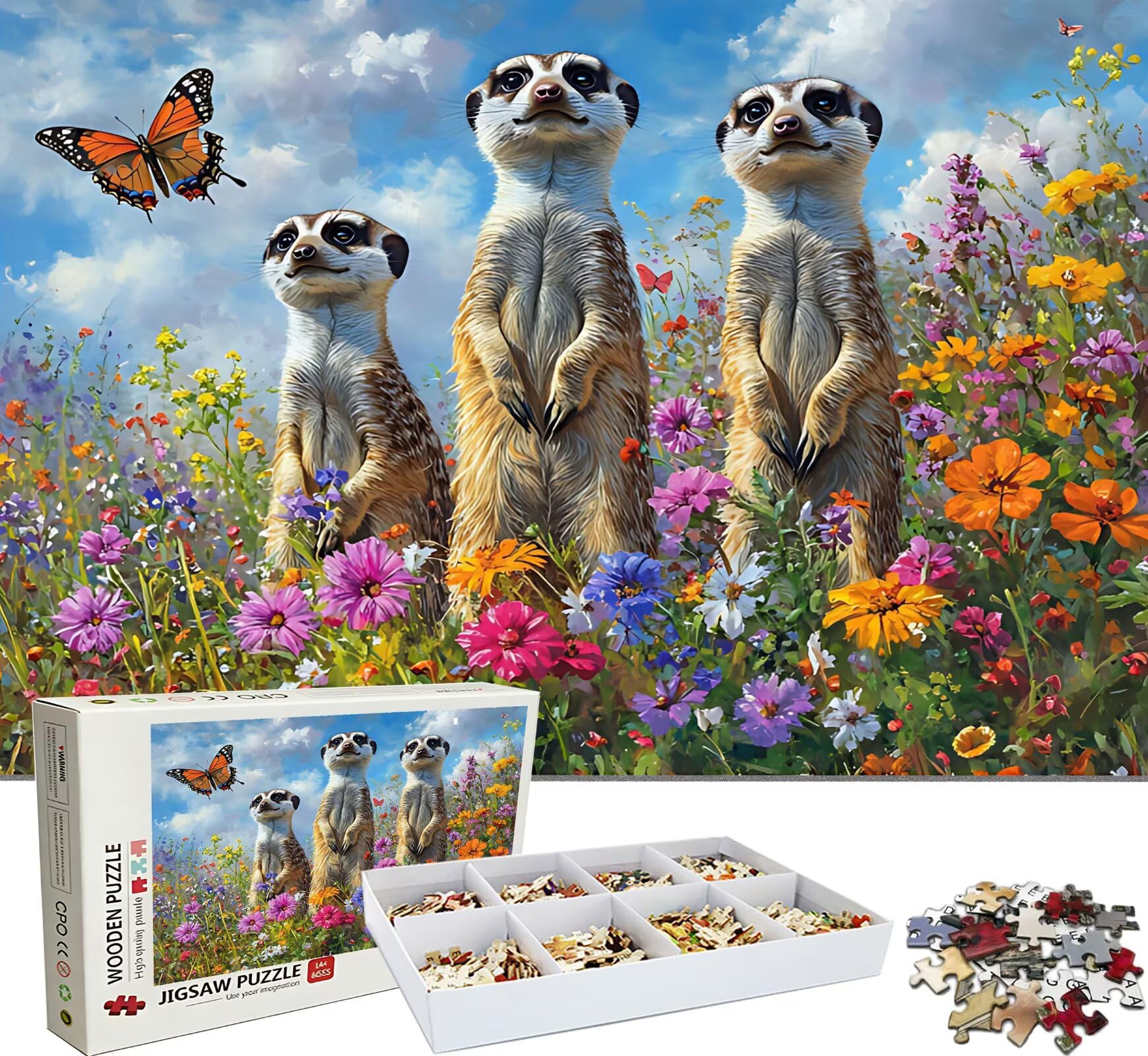 Puzzle 1500 elementów, drewniane puzzle dla dorosłych – Impossible Puzzle 87 x 57 cm niffy gra myśleniowa i łamigłówka dla kobiet i mężczyzn, gra rodzinna, dekoracja domu, prezent dla kobiet