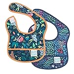 Bumkins Bibs, for Baby Girl or Boy, Infant 3-9 Months,Essential Must Have for Eating, Feeding, Baby Led Weaning, Mess Saving Waterproof Soft Fabric, Starter Bib 2-pk Jungle and Animal