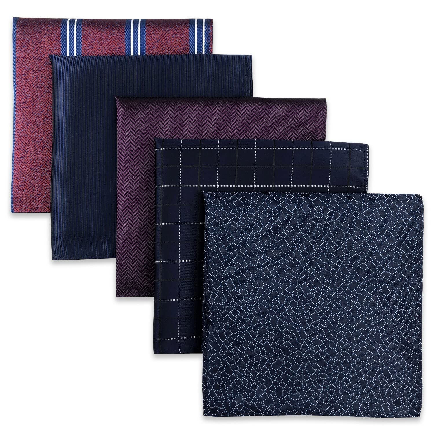 S&W SHLAX&WING 5 Pieces Pañuelo De Bolsillo Para Hombre Handkerchiefs Set para chaqueta de traje — view 24