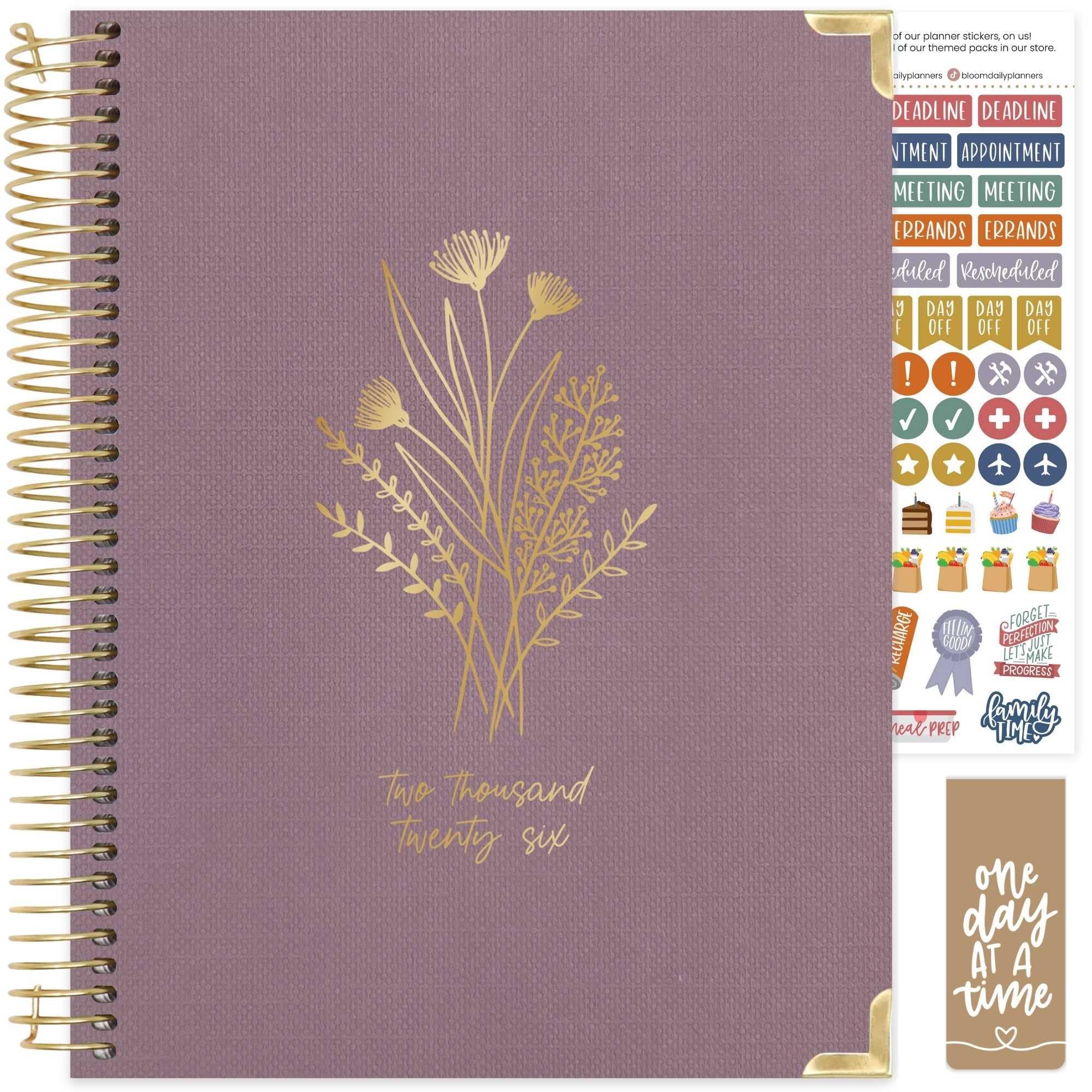 bloom daily planners HARDCOVER 2026 Planner for Women (January to December) - 8.5” x 11” Weekly & Monthly Dated Agenda Organizer Book with Stickers &