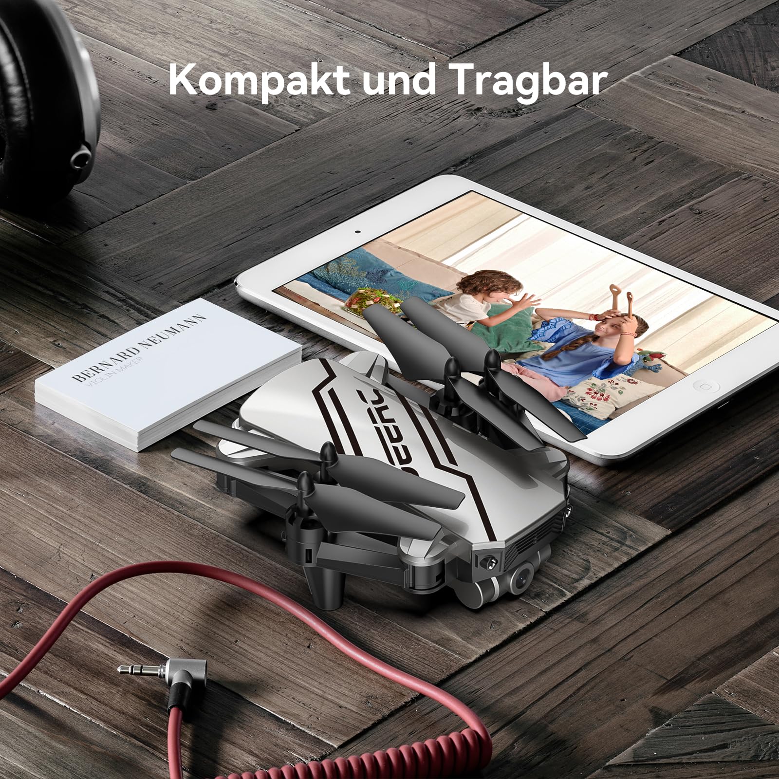 DEERC D20 Drohne mit Kamera HD 720P für Kinder,Faltbar RC Mini Quadcopter mit FPV WiFi Live Übertragung,2 Akku lange Flugzeit,Flugbahnflug,Höhenhaltung,One Key Start/Landen,Headless Modus für Anfänger