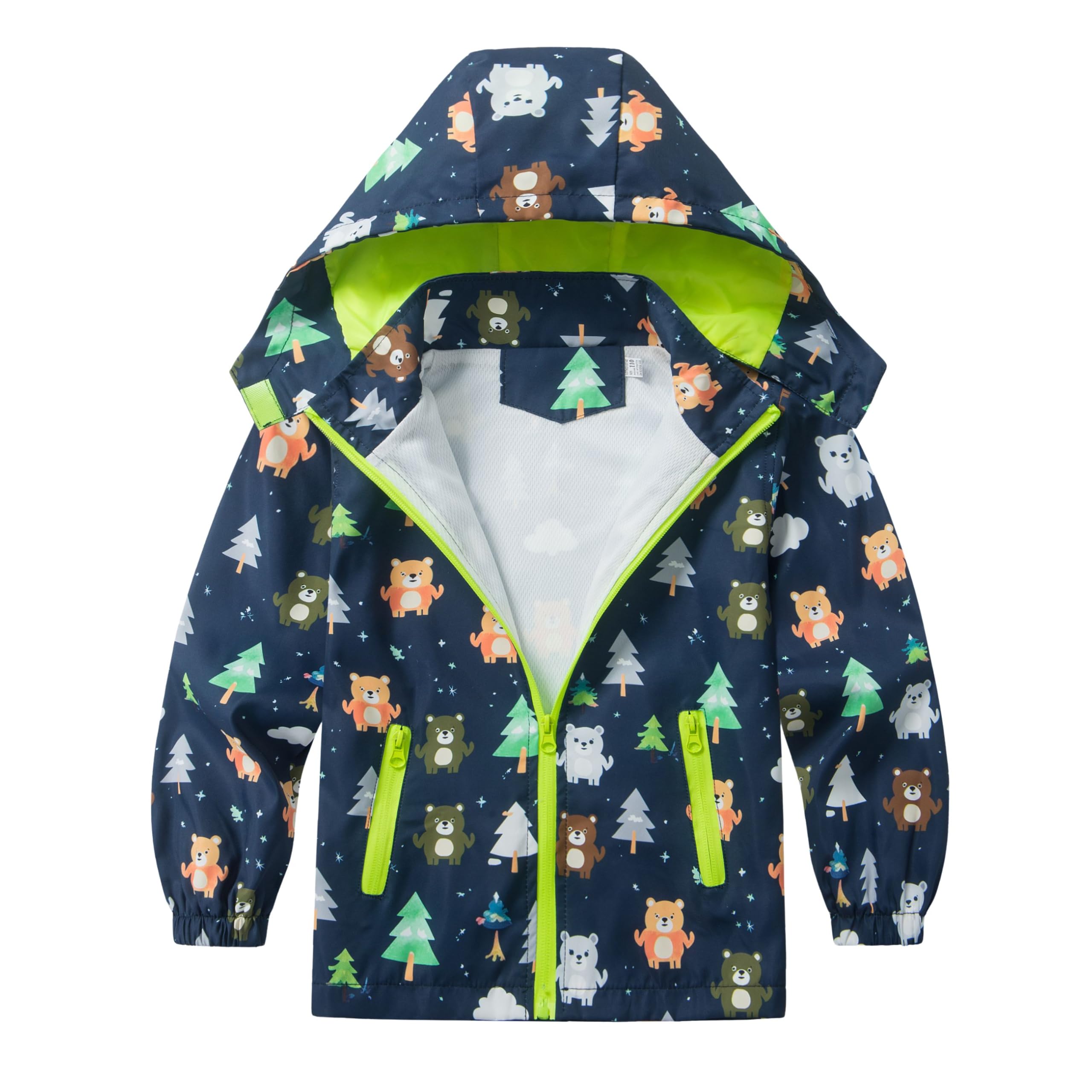 HZXVic Toddler Boys Raincoat Waterproof,Lightweight Kids Rain Poncho Jacket Windbreaker Outwear Coat