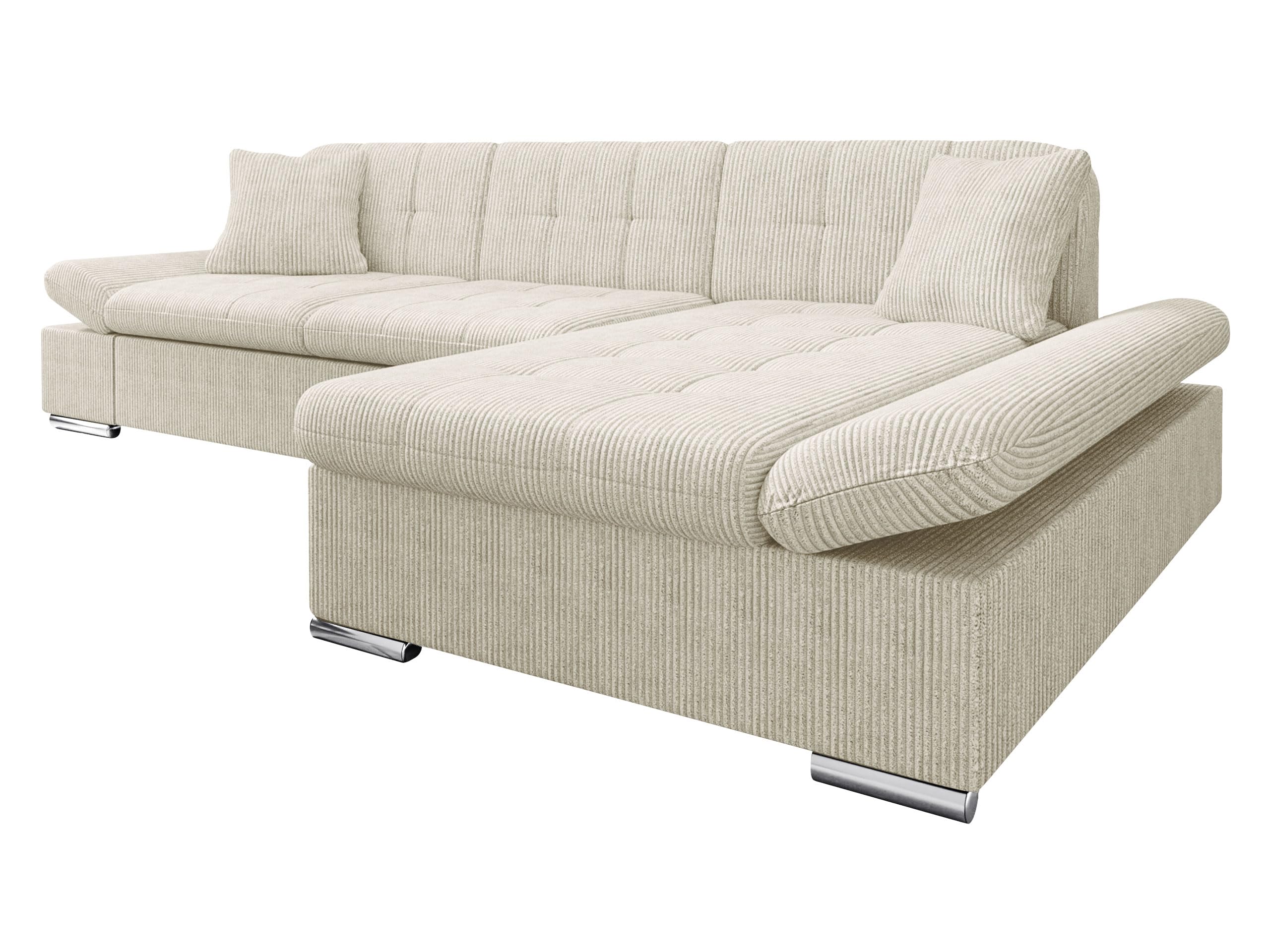 Mirjan24 Ecksofa Malwi Cord mit Regulierbare Armlehnen, L-Form Sofa mit Schlaffunktion und Bettkasten, Design Eckcouch, Wohnlandschaft, Couch (Poso 100, Seite: Rechts)