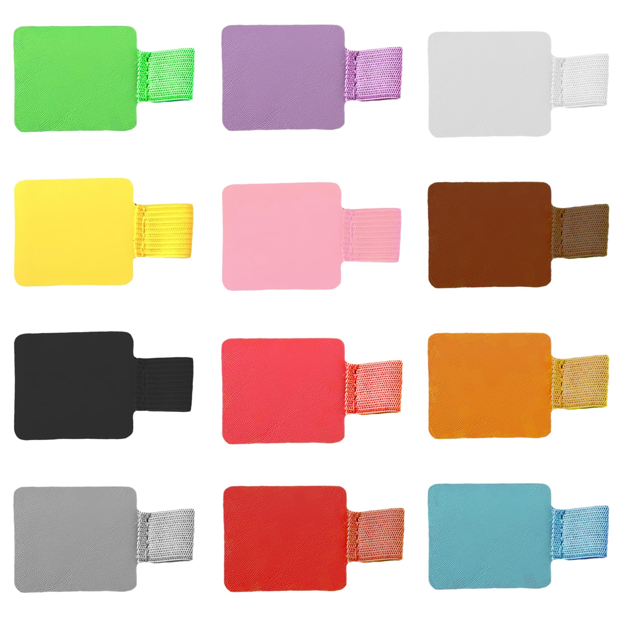 Gaaines 12 Pcs Pen Holder for Notebook, Pen Loop with Elastic(12 Colors)