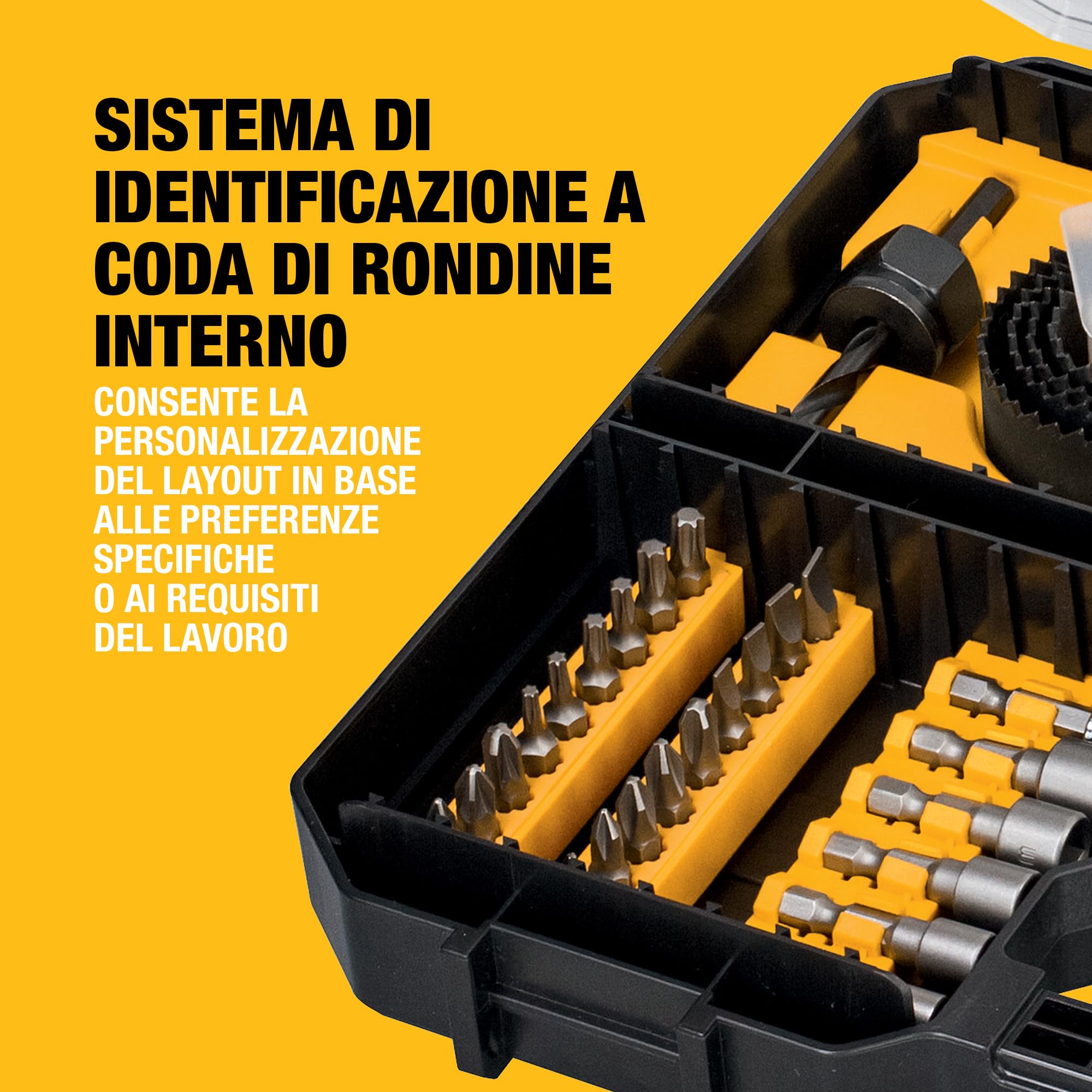 DEWALT Set di punte per trapani avvitatori ad alte prestazioni (100 pz.), adatto per cassetto Tstak IV, DT71569-QZ