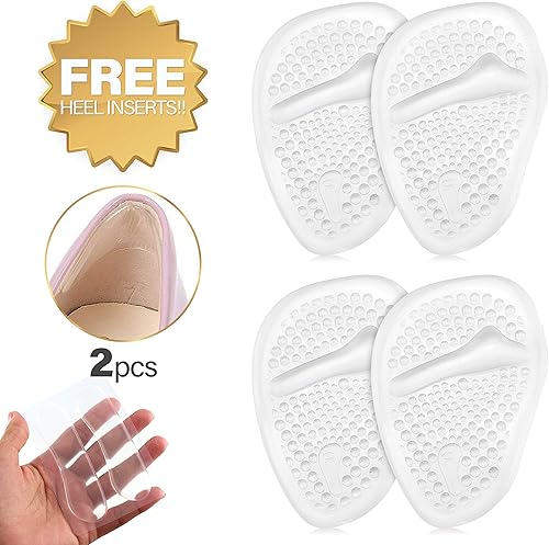 Miniatura 6 de Almohadillas metatarsianas - Insertos de cojín de bola de pie para aliviar el dolor durante todo el día y comodidad, Claro