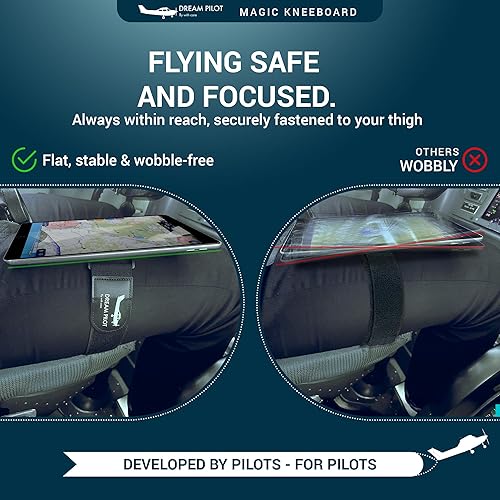 Miniatura 5 de Dream Pilot Kneeboard para iPad, iPad mini, iPhone, cualquier teléfono inteligente Android, cualquier tableta, solución universal  Diseño delgado,
