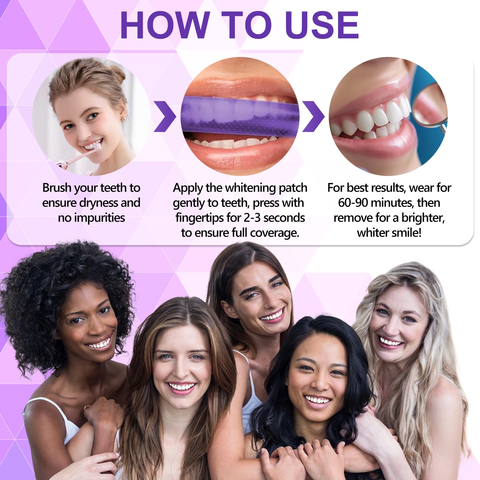 14 Paia Strisce Sbiancanti Denti Viola, Strisce Sbiancanti Denti Professionale, Sbiancamento Dentali Rapido A Casa, Rimuove Le Macchie Profonde, Ideali Sorriso Bianco E Luminoso