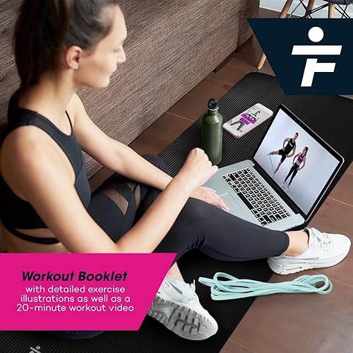 Miniatura 4 de Flexmate - Bandas de resistencia de bucle para entrenar con 5 niveles de resistencia bandas de látex para terapia física fuerza levantamiento de