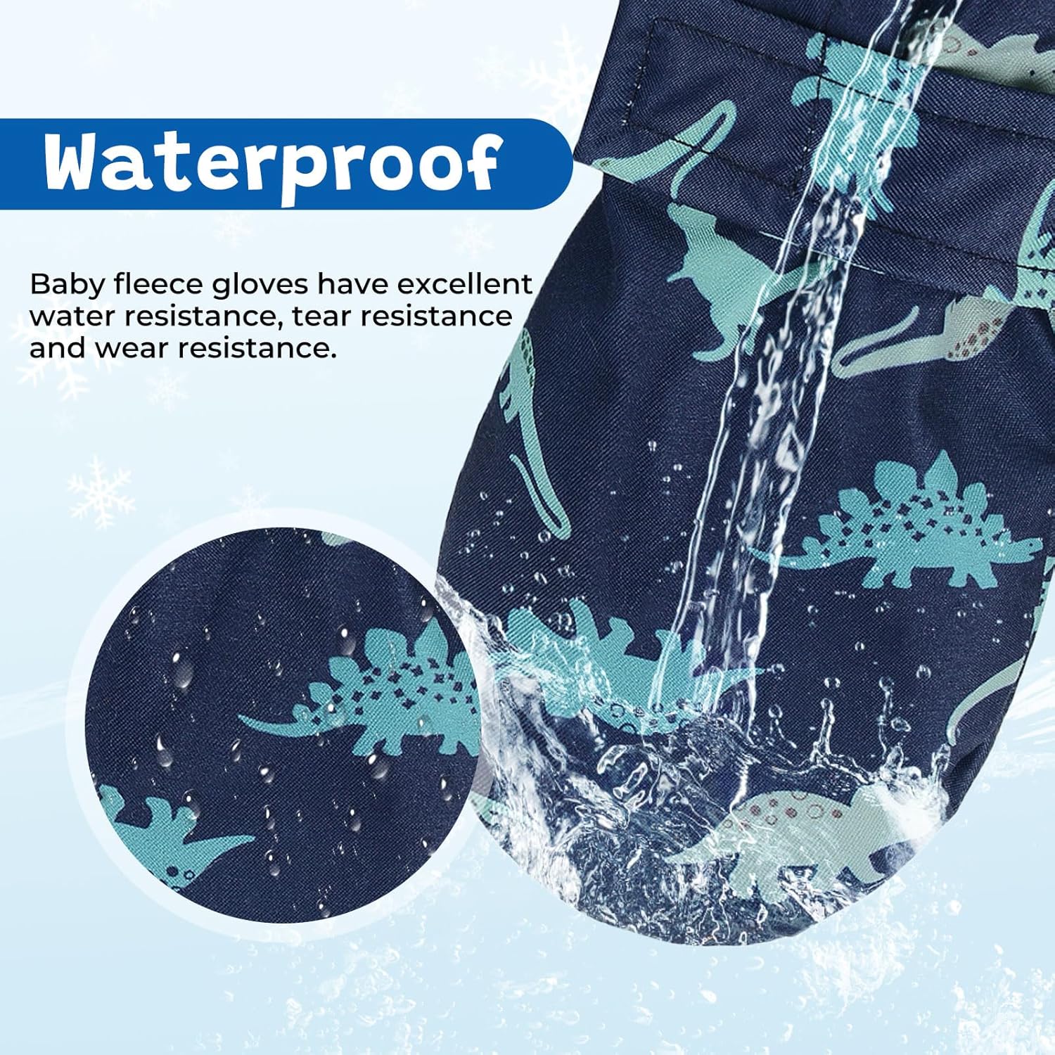 American Trends Toddler Mittens Warm Kids Lined Fleece Gloves Winter Ski Gloves Snow Waterproof Mittens for Baby Boys Girls - Image 3