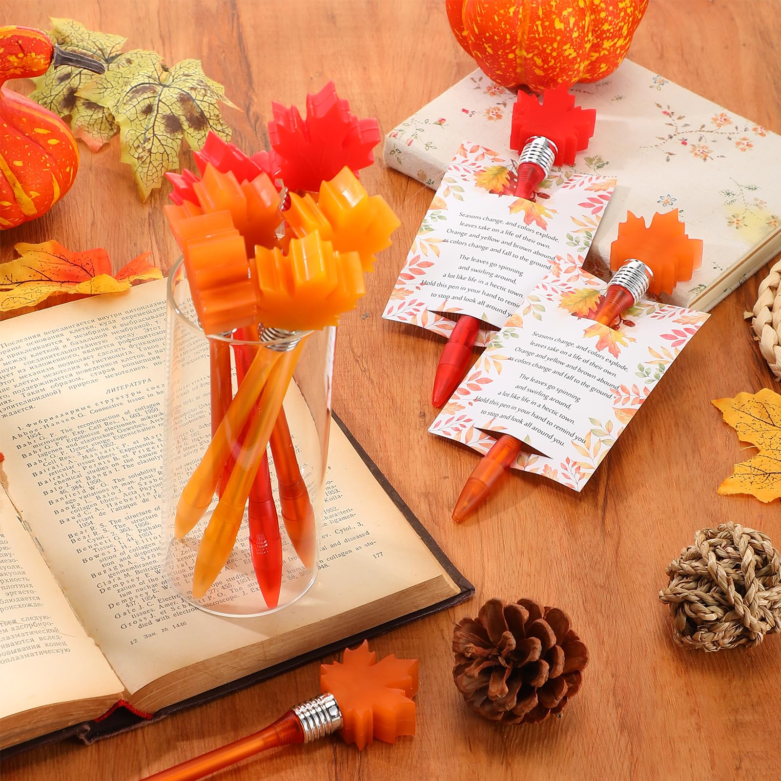 Fall Maple Leaf Bookmark Set - 230P Thanksgiving Appreciation