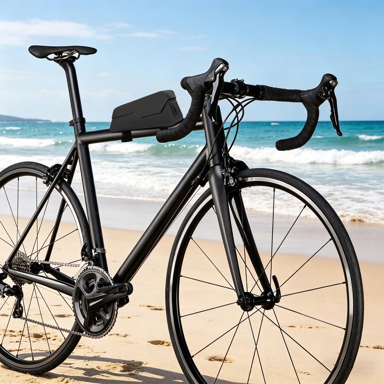Borsa per telaio della bicicletta, chiusura magnetica, impermeabile, in