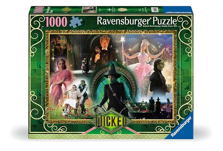 Ravensburger - Puzzle Adulte - Puzzle 1000 pièces - Aventures extraordinaires / Wicked - Adultes et enfants à partir de 14 ans - Puzzle de qualité supérieure - Cinéma - Magicien d'Oz - 12001277