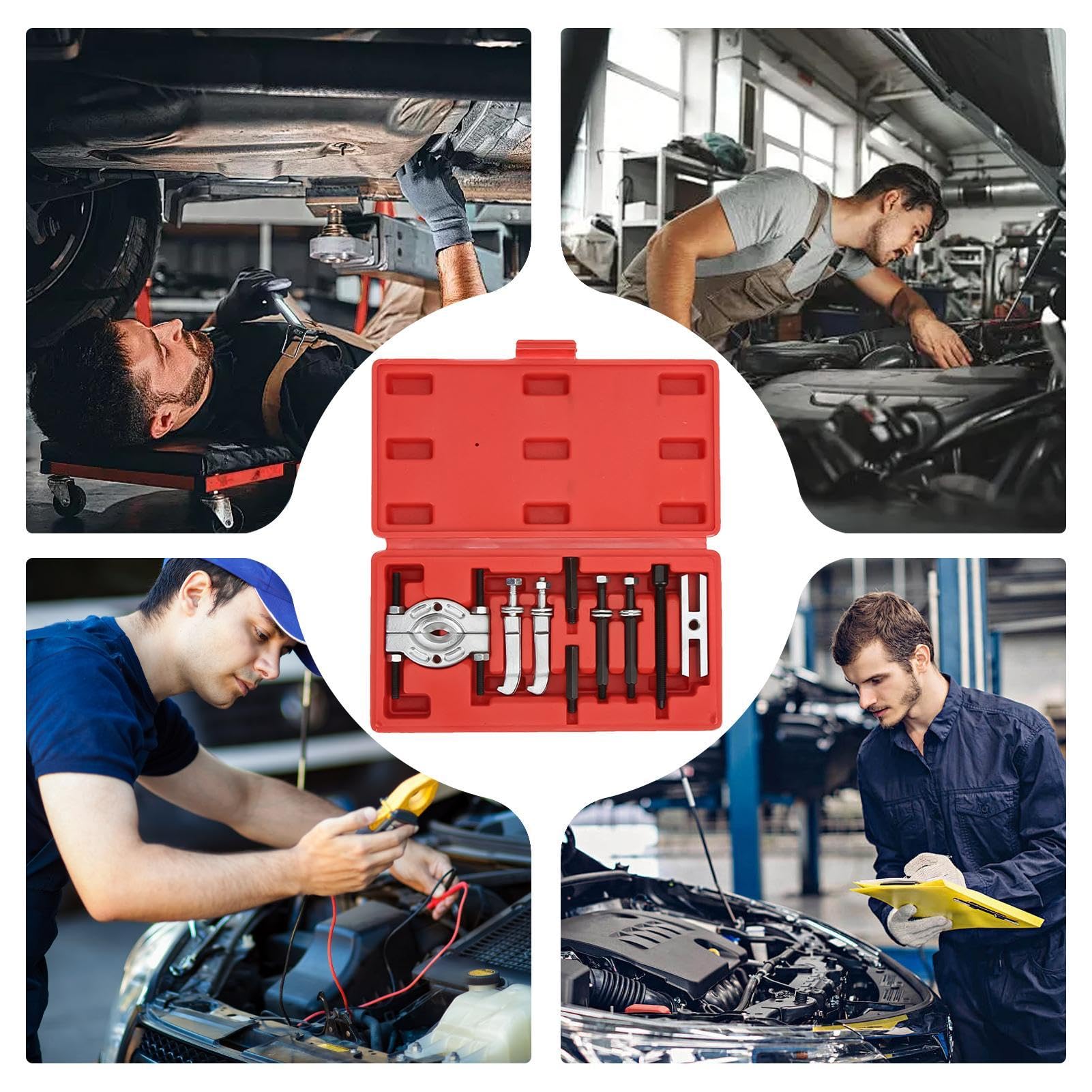 Séparateur de roulements, extracteur de roulements - 9X extracteurs de roulements intérieurs en acier au carbone,Extracteur de roulement, ensemble d'extracteur d'essieu de moyeu de roue, outil de sépa