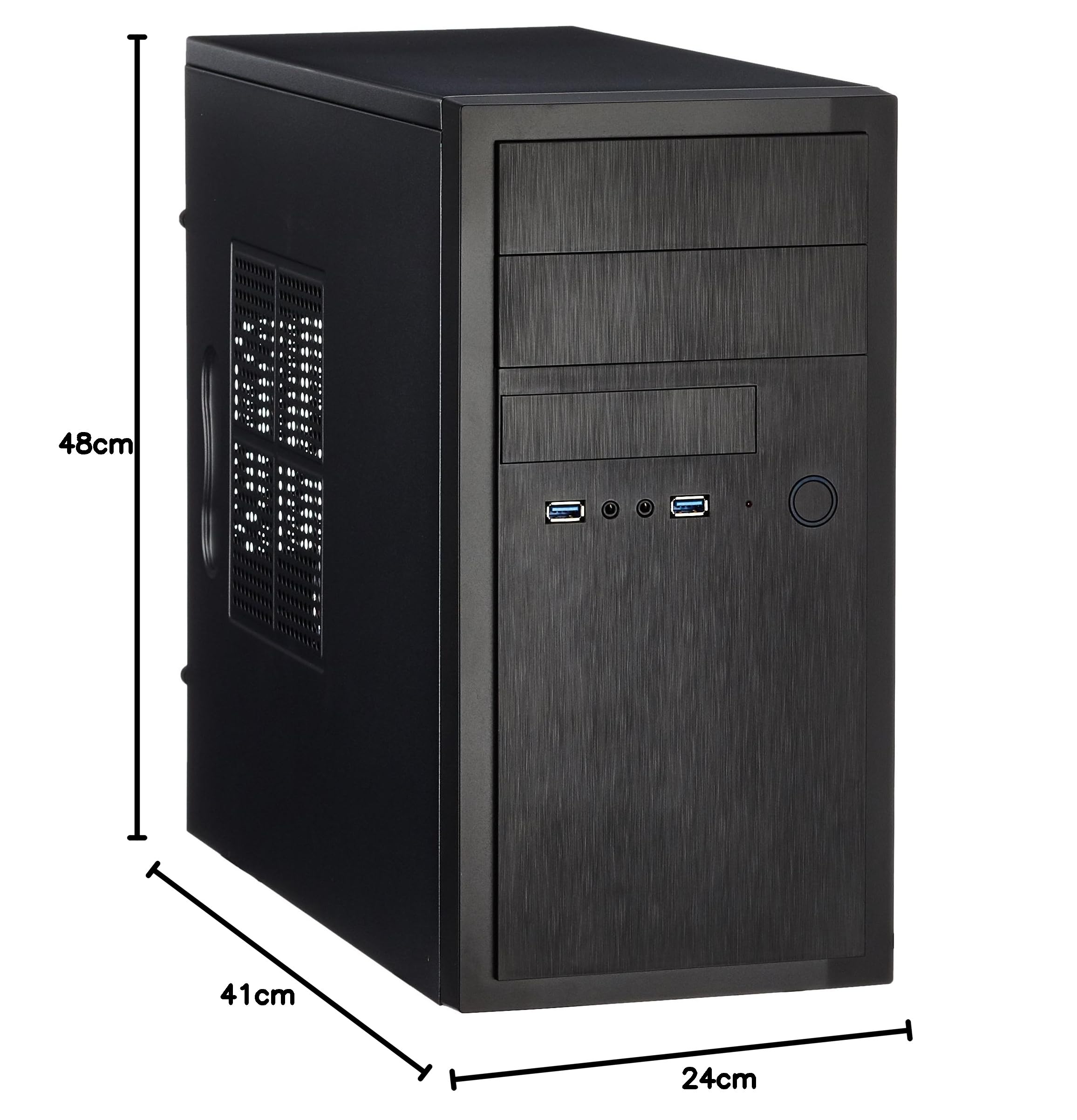 Chieftec CAJA PC HT-01B-350GPB CARCASA DE ORDENADOR Midi Tower Negro 350 W