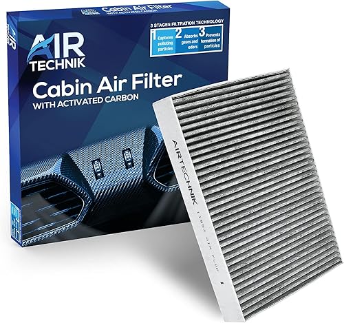 AirTechnik Filtro de aire de cabina CF11854 con carbón activado  Compatible con Nissan Qashqai 2017-2023, Rogue 2014-2020, X-Trail 2018-2025,